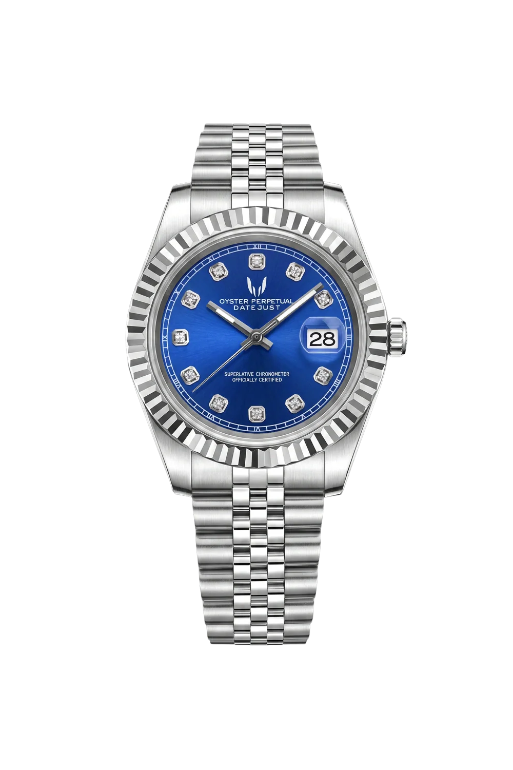 Custom Datejust Blue Diamond