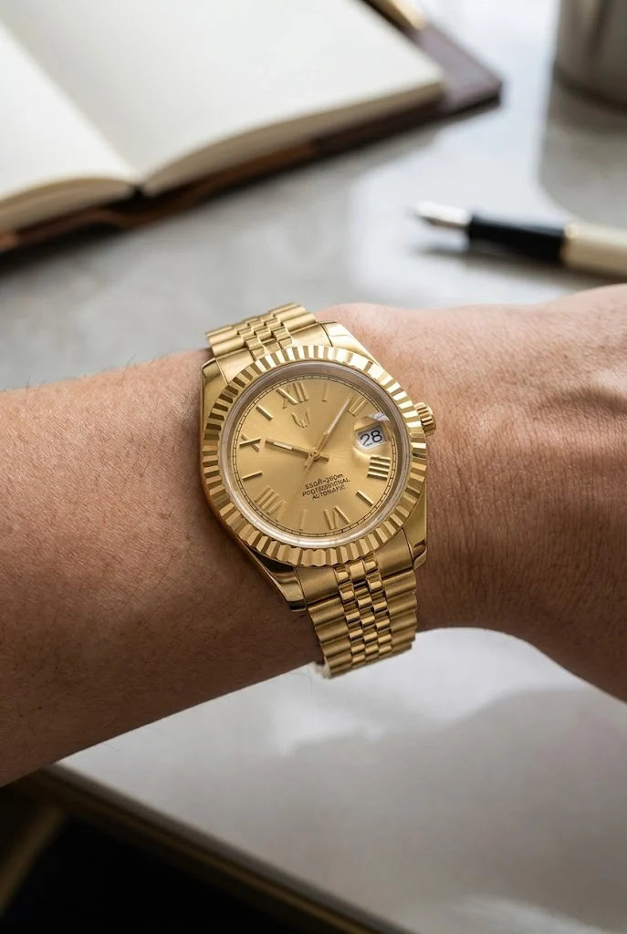 Custom Datejust Gold Roman - Image 2