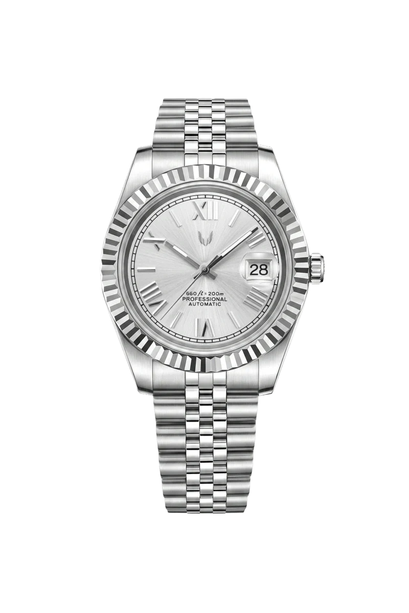 Custom Datejust Roman Silver