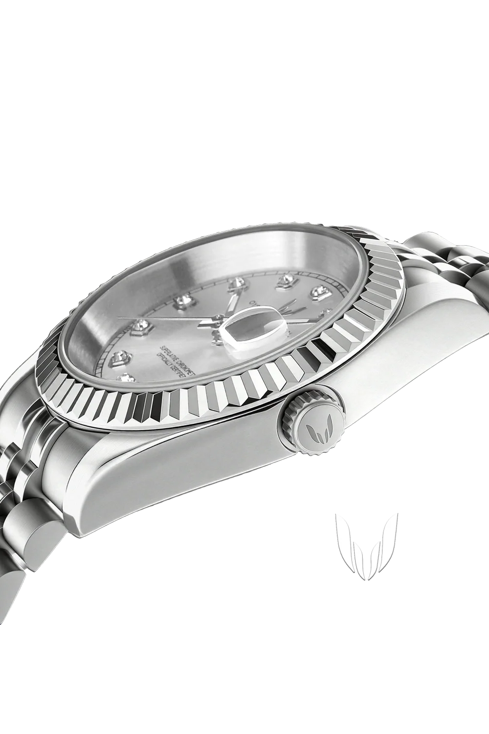 Custom Datejust Silver Diamond - Image 5