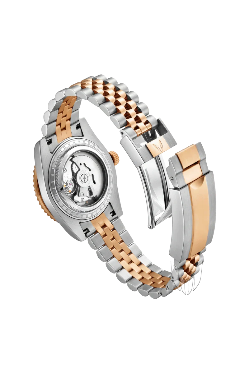Custom Datejust Wimbledon Two-Tone Rose Gold Gray - Image 4