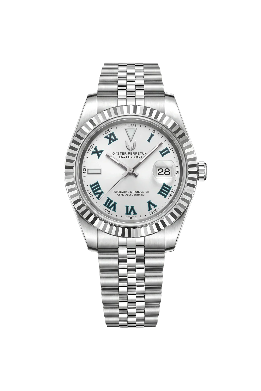 Custom Datejust Wimbledon Silver