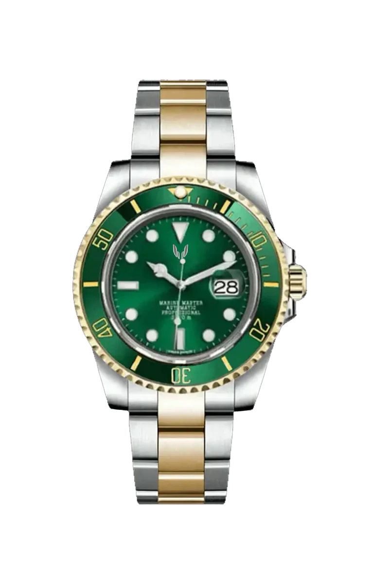 Custom Submariner Two-Tone Gold Green