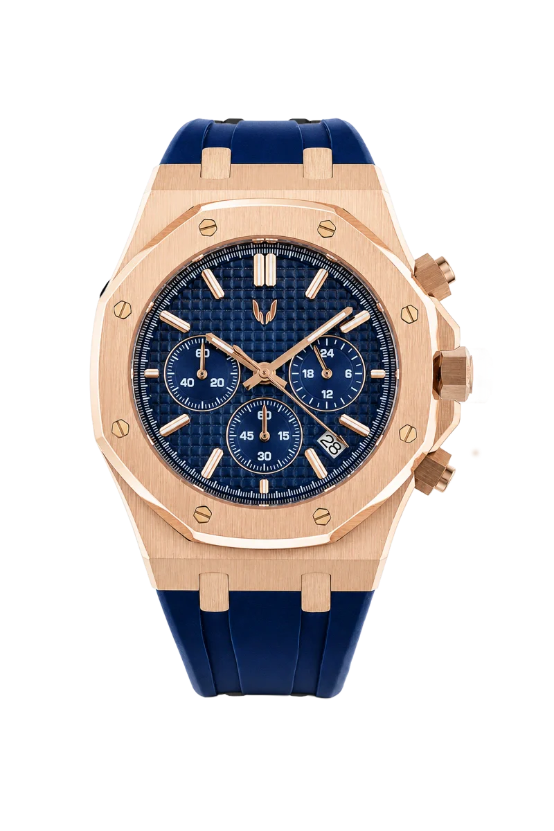 Custom Royal Oak Blue Gold Chrono