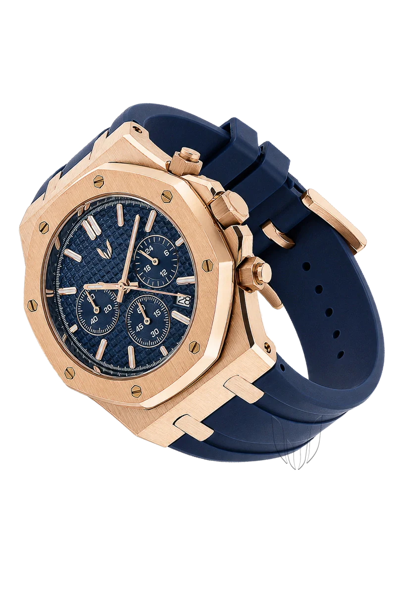 Custom Royal Oak Blue Gold Chrono - Image 3