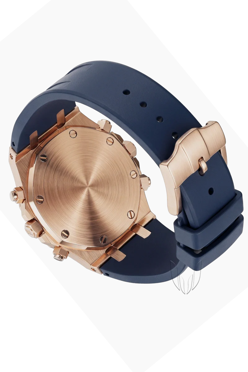 Custom Royal Oak Blue Gold Chrono - Image 4