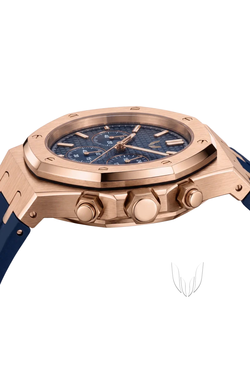Custom Royal Oak Blue Gold Chrono - Image 5