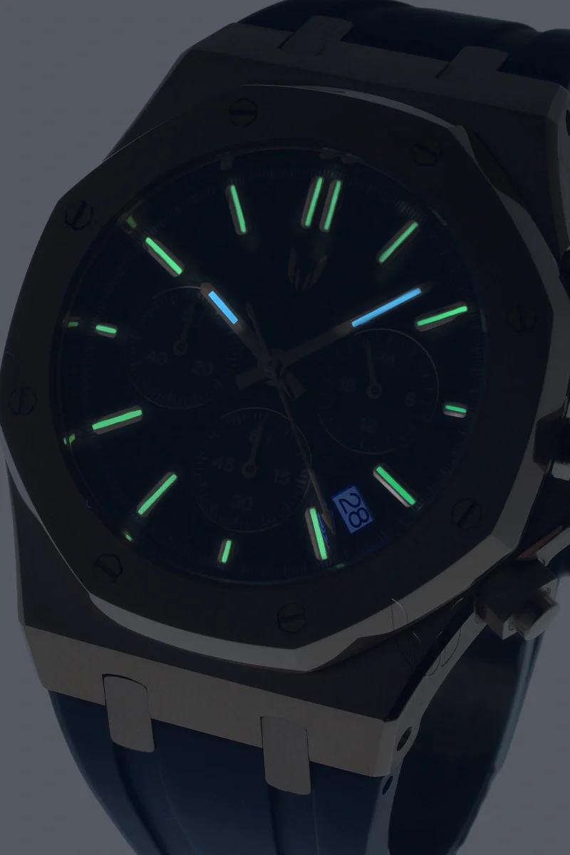 Custom Royal Oak Blue Gold Chrono - Image 6