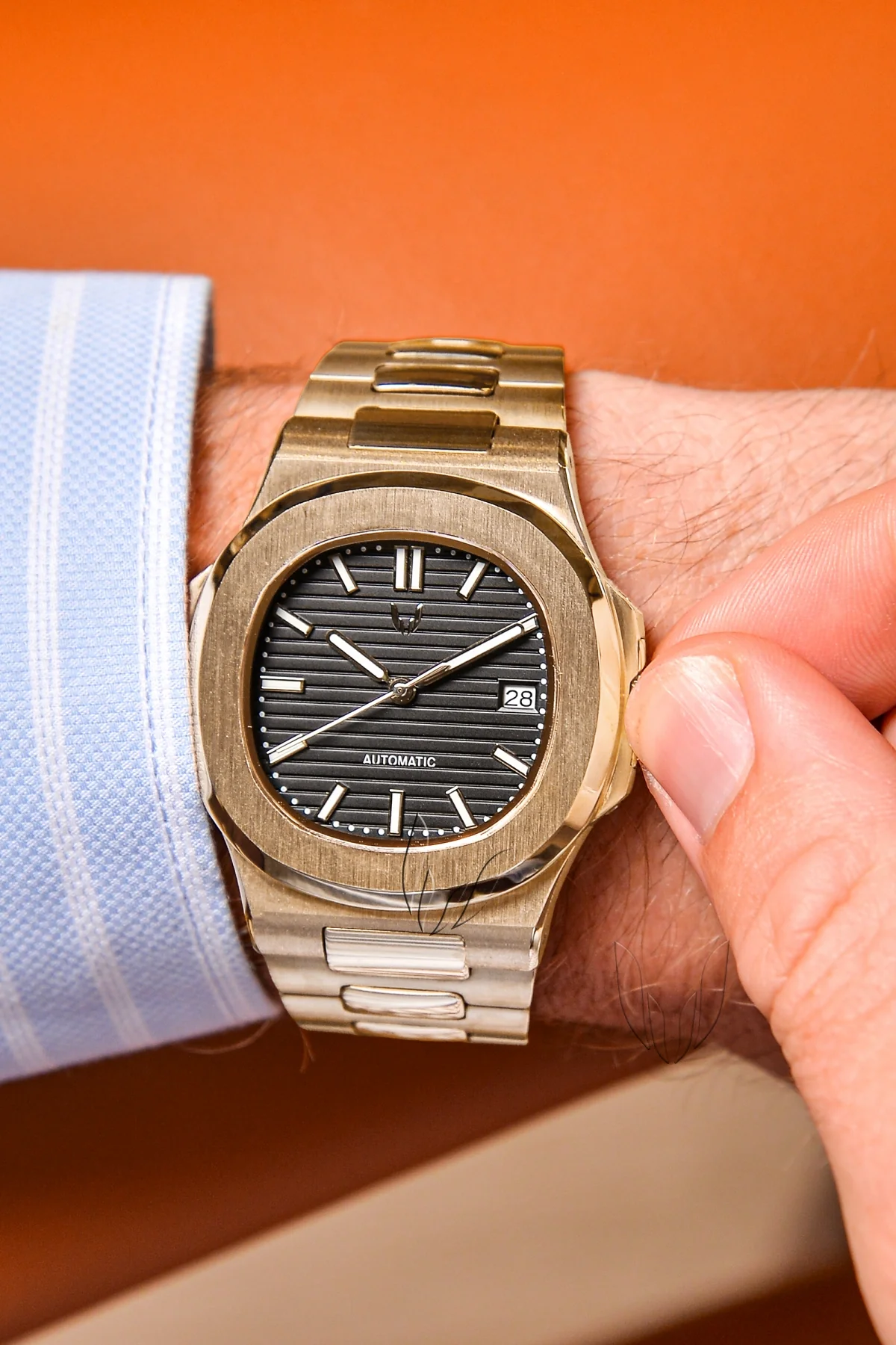 Custom Nautilus Rose Gold Black - Image 4