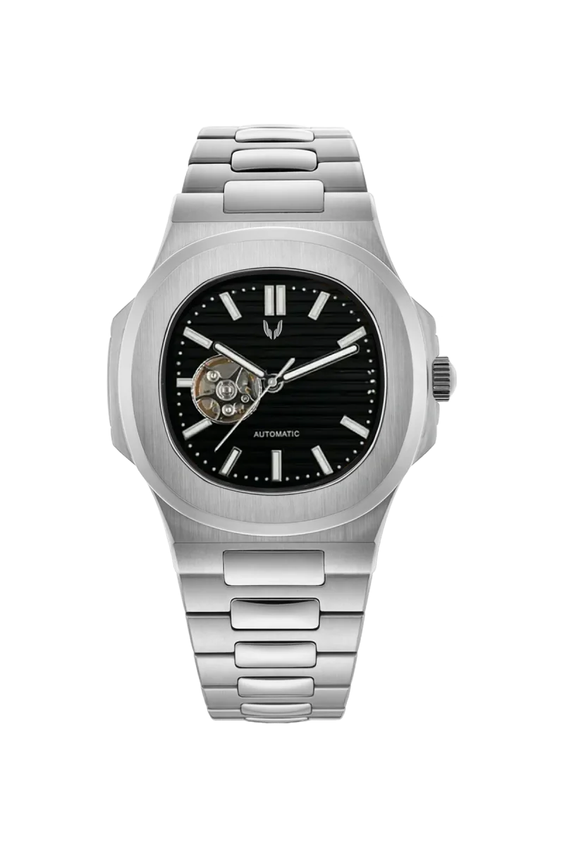 Custom Nautilus Silver Skeleton Black