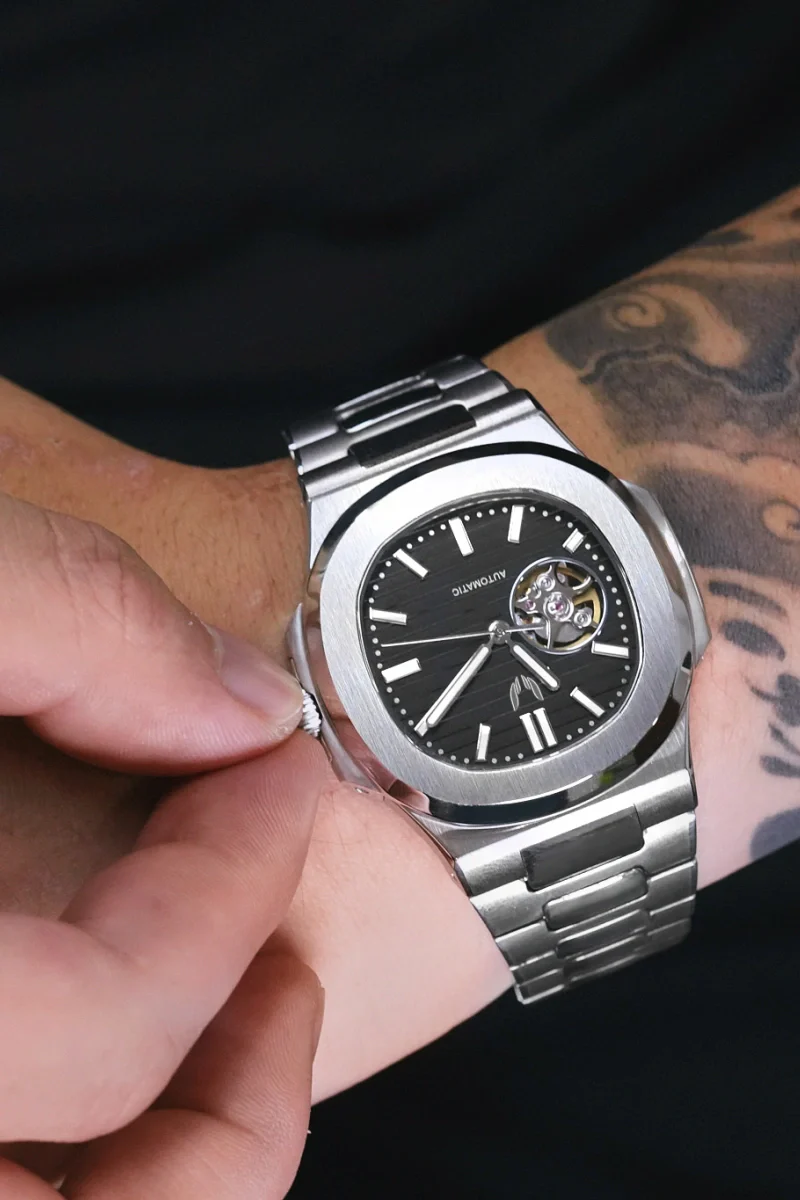 Custom Nautilus Silver Skeleton Black - Image 2