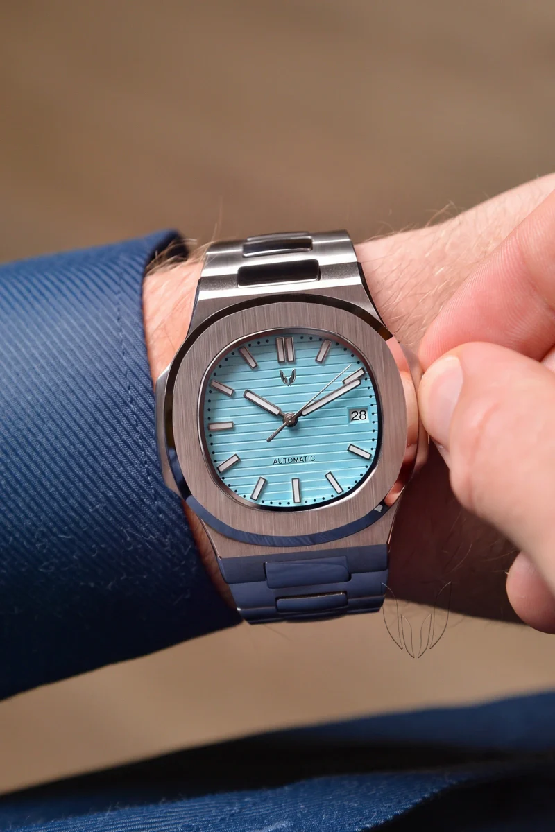 Custom Nautilus Silver Tiffany Blue - Image 2