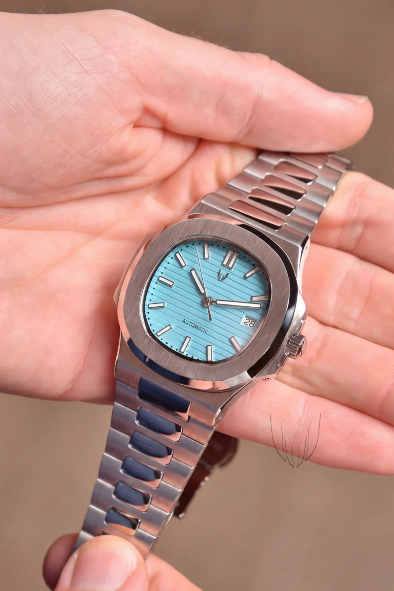 Custom Nautilus Silver Tiffany Blue - Image 4