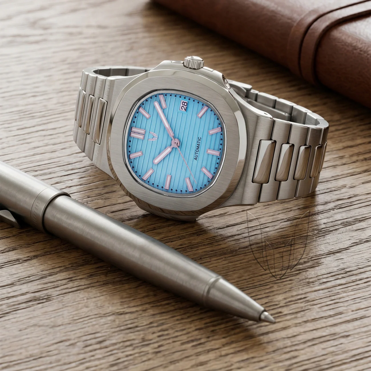 Custom Nautilus Silver Tiffany Blue - Image 8