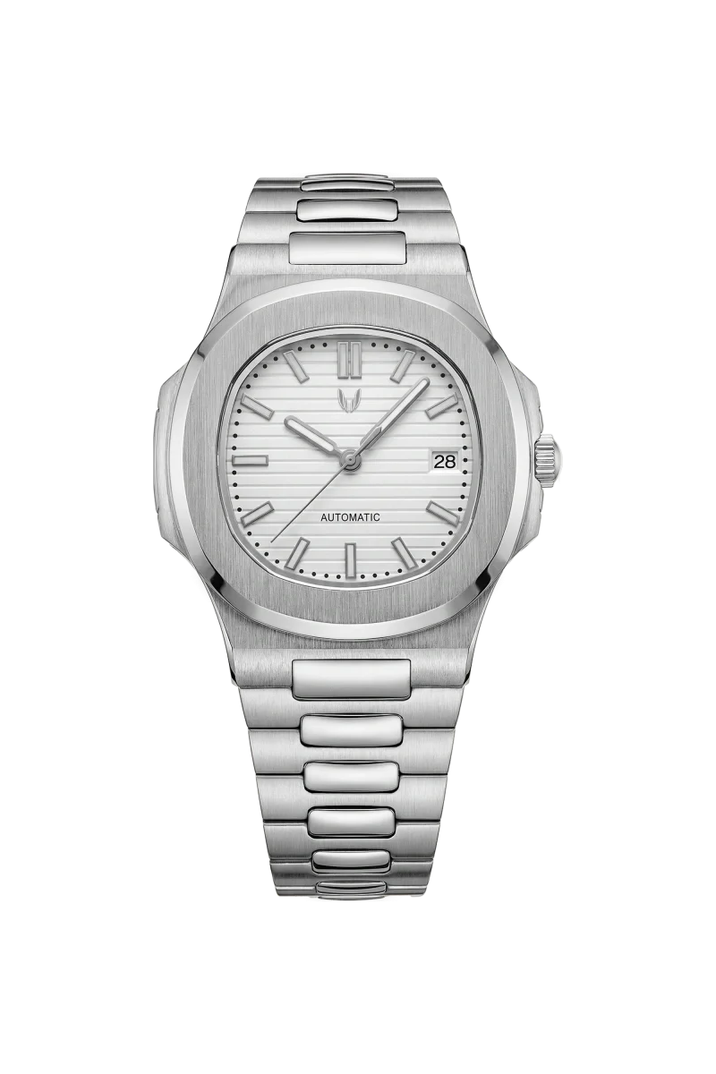 Custom Nautilus Silver White