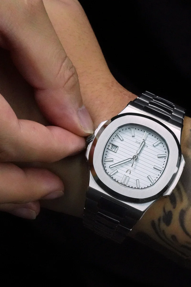 Custom Nautilus Silver White - Image 2